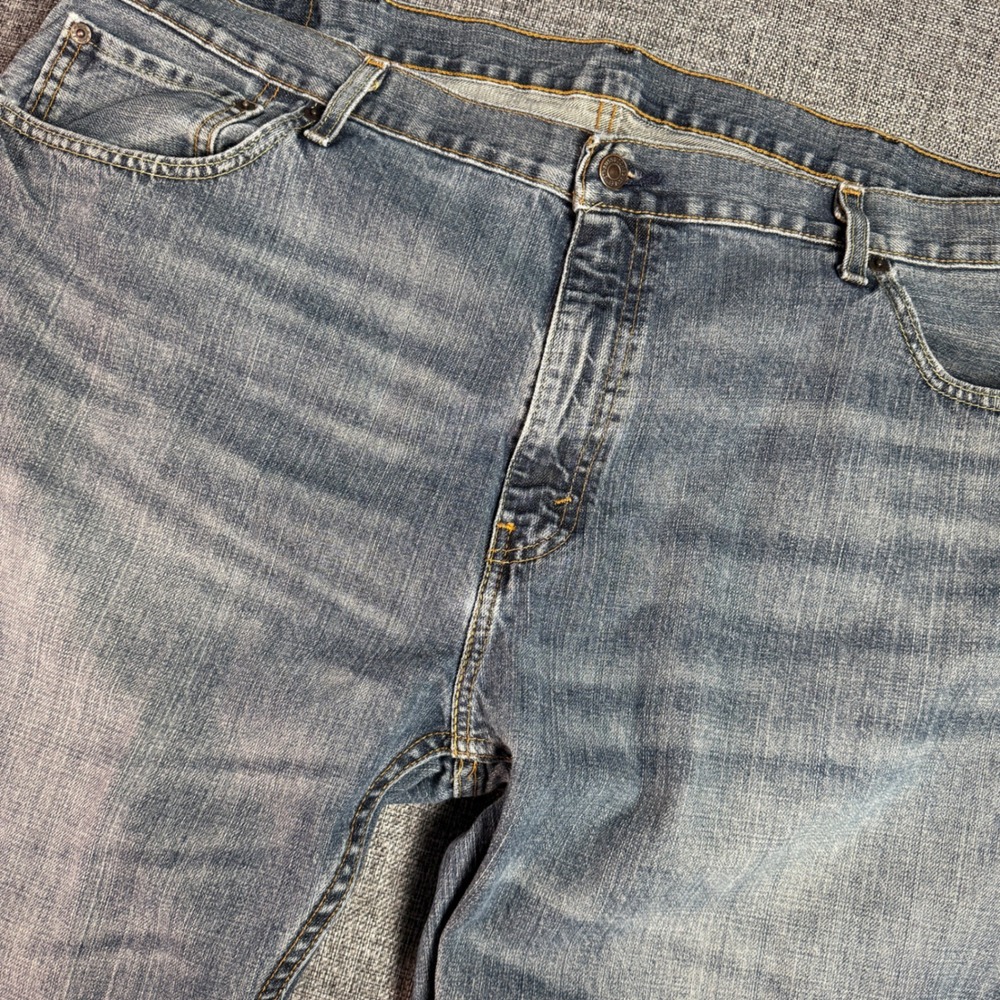 Mens Levi's 559 Relaxed Straight Jeans 44x32 (fits 45x32) Blue Medium Wash Denim